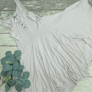 Free People Beach Sleeveless Henley Asymmetrical Dress